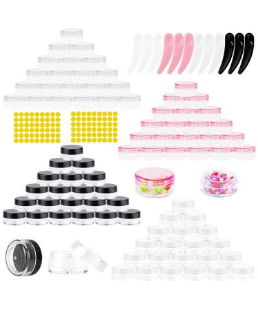 Ruijie 100 pieces of jack 5g/5ml empty CREMEDOSE DOSE TIRE WITH screw cap lid small pots empty socket cream tremblers trial flashing bottle jar container for cosmetics lip balm cream cream