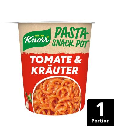 Knorr Pasta Snack Pot Tomato & Herbs - Instant Noodles Ready in 5 Minutes | 69g (1-Pack) - Delicious International Shipping - Buy Online on SooperMarket.com