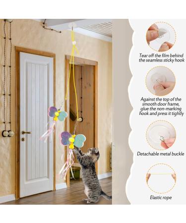 Bigqin Cat Feather Toys 12 Pcs Interactive Cat Toys 8 Toys with Bells 2 Cat Teaser Wand 1 Dual Head Removable Super Suction Cup 1 Sticky Door Lanyard Funny Kitten Training Toys Indoor Outdoor - Buy Online on SooperMarket.com