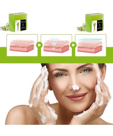 OUKPANE 2Pcs Citronella Soap - Natural Lemongrass Body Wash Bar for Body & Facial Skin - Buy Online on SooperMarket.com