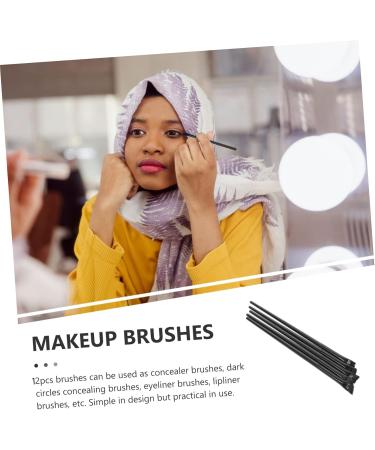 FOYTOKI 12pcs Eyeliner Brush Eye Shadow Brush Eye Liner Brush Winged Makeup Brush Makeup Brushes Eyeshadow 14.5x0.7x0.5cm Black - Buy Online on SooperMarket.com