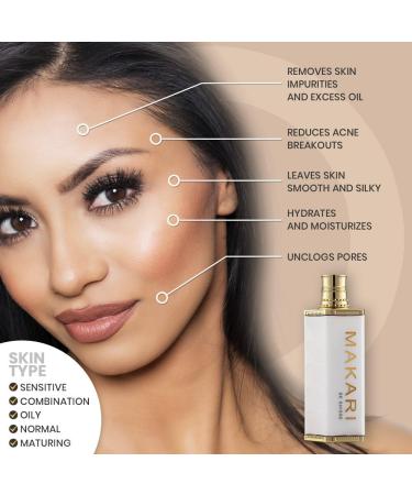 Makari Classic Deep Cleansing Skin Lotion Moisturizing Antibacterial Cleanser with Salicylic Acid for Face & Body Clarifying Treatment & Makeup Remover for Clogged Pores & Acne Bacteria - Buy Online on SooperMarket.com