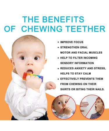 Rainbow Sensory Chewing Chain Set (4 Pieces) - Oral Motor Skills Autism & ADHD Solutions Bite Ring & Chewing Trailer - Buy Online on SooperMarket.com