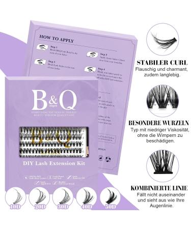 Premium Lash Extension Set B & Q - 280 PCs 0.07C Mix Eyelash Extensions for Beginners Complete Kit with Glue & Remover - Buy Online on SooperMarket.com
