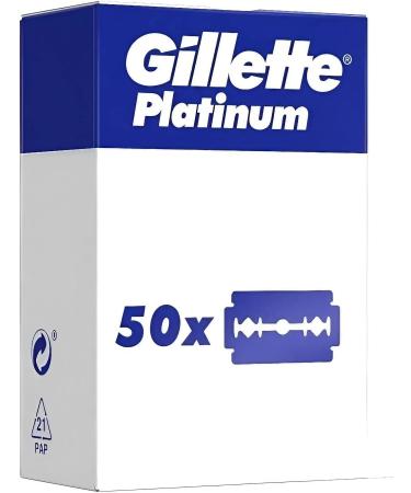 50 Gillette Platinum Premium Razor Blades