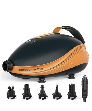 OutdoorMaster 20PSI High Pressure SUP Air Pump The Dolphin - Quick Air Inflator & Auto-Off, 12V DC Car Connector for Inflatable Stand Up Paddle Boards, Boats, Water Sports