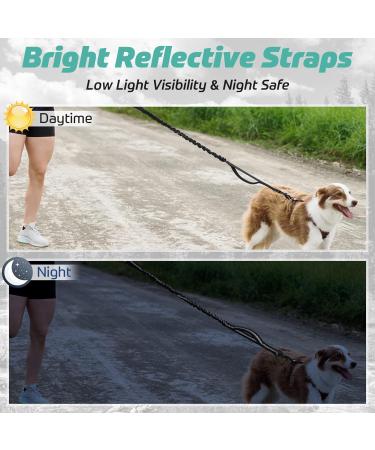 rabbitgoo Bungee Dog Leads for Medium Large Dogs Anti Pull Tactical Lead Rope with 2 Padded Traffic Control Handles for Military Dog Training and Walking Quick Lock Release Black 95-125cm 95-125 cm (Pack of 1) Black - Buy Online on SooperMarket.com