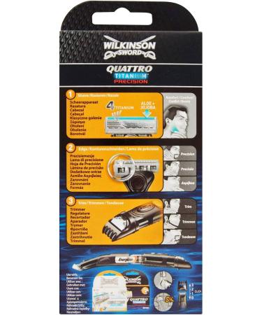 Wilkinson Sword Quattro Titanium Precision Men's Razor - 1 Blade 1 Pack - International Shipping Available - Buy Online on SooperMarket.com