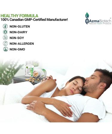 AzmaBiotech Hops Sleep Aid for Adults 1000mg 60 Vegan Capsules Natural Sleep Supplement to Promote Relaxation & Restful Sleep Non-GMO Gluten-Free 30-Day Supply Made in Canada - Buy Online on SooperMarket.com