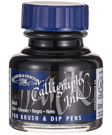Winsor & Newton Calligraphy Ink Bottle, 30ml, Black
