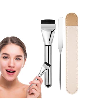 Teksome Foundation Makeup Brush - Flat Head Concealer Foundation Brush Smooth Application Makeup Tool for Travel Business Trip Home Dormitory