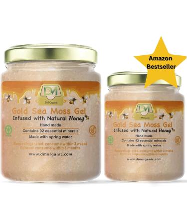 Sea Moss Gel x Raw Honey - St Lucian 'Gold' Wildcrafted Seamoss Infused with Natural Honey | Hand Made | UK Made | Organic | Immune Support | Dr Sebi | 510ml | Pack of 1 510.00 ml (Pack of 1) - Buy Online on SooperMarket.com