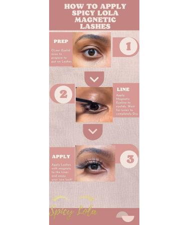 Spicy Lola 7D Fluffy Magnetic Mink Eyelashes Kit - Vegan Faux Mink Lashes with Magnetic Eyeliner - D Curl False Eyelashes Set - Buy Online on SooperMarket.com