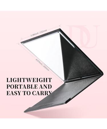 DUcare Travel Folding Makeup Mirror - Portable Slim Pocket Mirror with Stand - Ideal for On-the-Go Beauty - Buy Online on SooperMarket.com