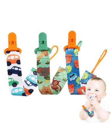 Faceynde baby pacifier clips-pacifier clamps made of fabric |Libs Schnuller Clip stay on the spot good firm effect for babies girls boys children children T2 combination