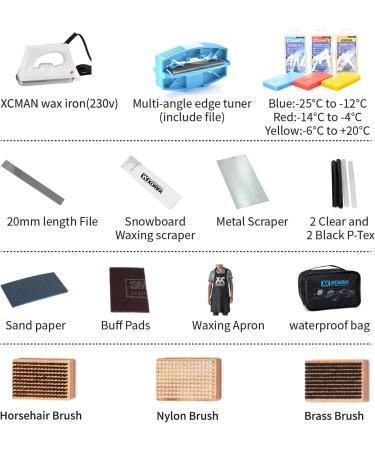 XCMAN Complete Ski Snowboard Tuning & Waxing Kit All-in-One Toolset with Iron Wax Edge Tuner & More for Perfect Winter Performance - Buy Online on SooperMarket.com