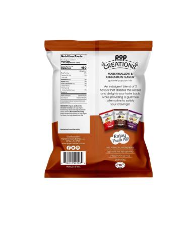 Poptime Creations Popcorn - Marshmallow & Cinnamon, 5oz (6 Pack) | Vegan, Gluten-Free, Non-GMO, Kosher - Buy Online on SooperMarket.com