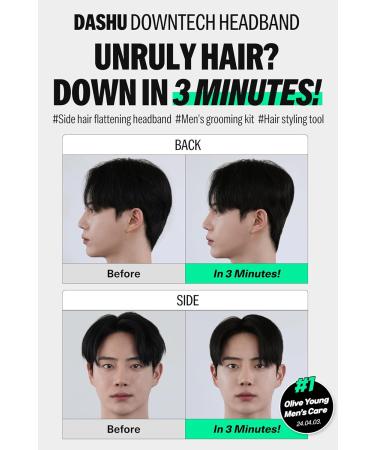 DASHU Perfect Downtech 3-Minute No Heat Hair Press Down Perm Solution - Men's Hair Straightener for Effortless Grooming - Buy Online on SooperMarket.com