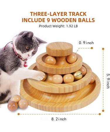 Interactive Cat Ball Track Toy with Removable Balls - 3-Layer Kitty Roller Tower for Mental and Physical Exercise | Fun DIY Circle Track for Kittens - Buy Online on SooperMarket.com