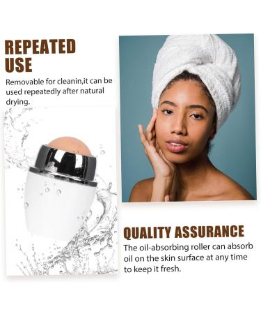 WOFASHPURET 1pc Facial Oil Absorbing Ball Face Cleaning Makeup Gadgets Face Makeup Oil- Absorbing Roller Make up Kit Ice Face Roller Skin Care Beauty Instrument The Face White Volcanic Mud White 5x2.8cm - Buy Online on SooperMarket.com