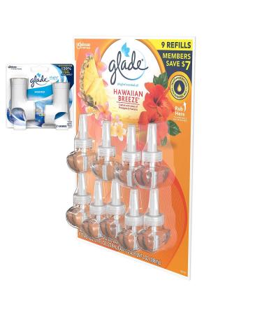 Glade PlugIns Scented Oil Refill Essential Oil Infused Wall Plug in 6.39 fl. oz 9 ct. (Hawaiian Breeze)