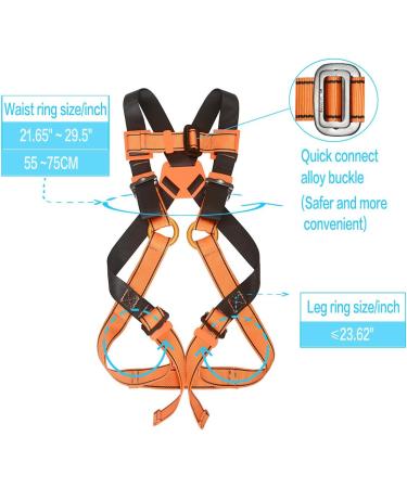 HeeJo Kids Body Youth Safety Zipline Climbing Belt - Orange (8-14 Years) - Buy Online on SooperMarket.com