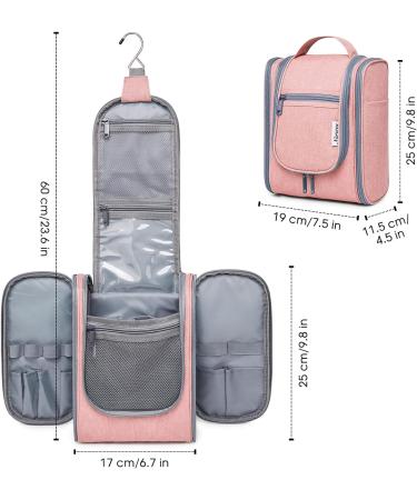 Women's Medium Pink Travel Toiletry Wash Bag Organizer Cosmetic Makeup Holder - Buy Online on SooperMarket.com