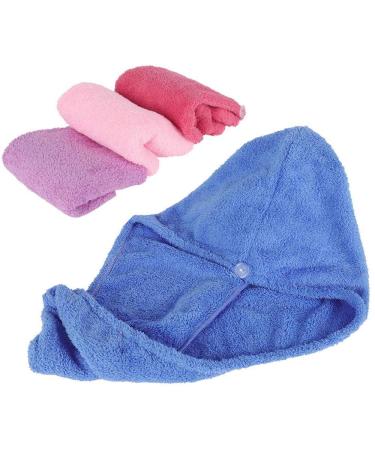 Quick-Dry Absorbent Bath Towel Turban Scarf Set | 4-Pack Hair Drying Towels for Fast Drying - Buy Online on SooperMarket.com