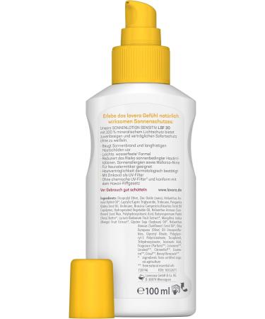 Lavera Sun Lotion Sensitive SPF 30 - 100ml | Best Sunscreen for Sensitive Skin | International Shipping Available - Buy Online on SooperMarket.com