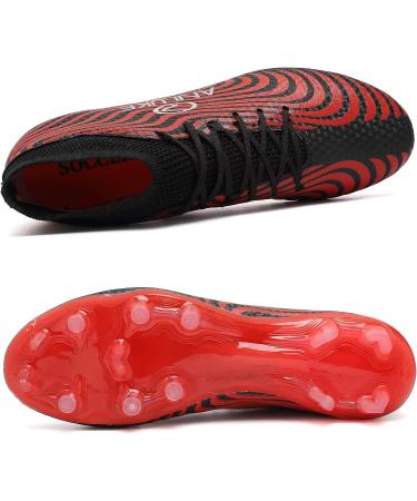 ANLUKE Mens Hightop Cleats Soccer Shoes Red/Black - Size 8 - Buy Online on SooperMarket.com
