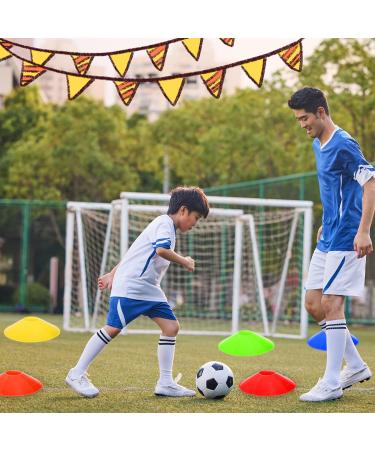 Jyongmer 30 Pcs Disc Cones Training Set with Carry Bag - Soccer, Football, Basketball Agility Cone Markers for Kids Sports - Thickened Version 22g - Buy Online on SooperMarket.com