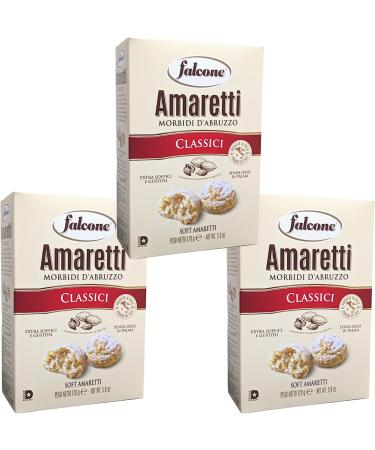 Falcone Soft Almond Amaretti 170g Pack of 3 Amaretti Mandorle Morbidi with Italia Solutions Kitchen Conversion Card - Buy Online on SooperMarket.com