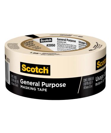 Scotch 2050-48MP 3M 2050 General Painting Inch x 60.1-Yard 1-Pack Masking Tape 1.88 Width Beige 1.88 Width 1 roll Tape