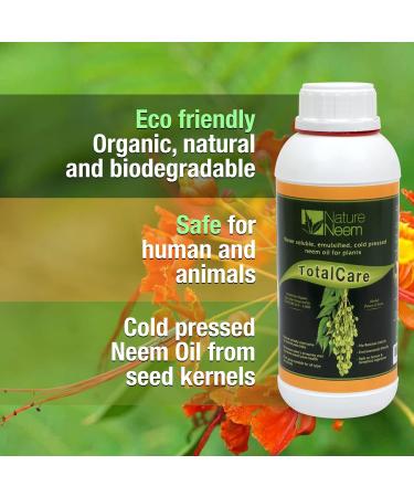 NatureNeem TotalCare Water soluble Neem oil - Cold Pressed - 1 Litre - 100% Natural Certified Organic - Buy Online on SooperMarket.com