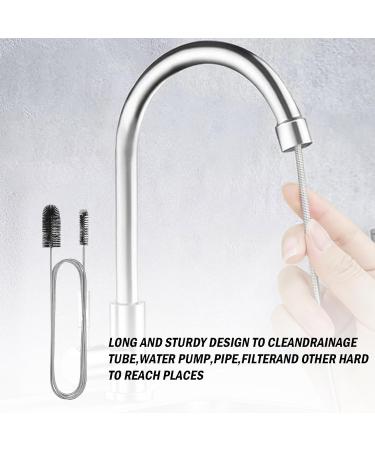 2Pcs Double-Ended Drain Unblocker Tools for Kitchen & Bathroom - Sink & Shower Pipe Cleaner Brush - Unblock Plug Holes Easily - Buy Online on SooperMarket.com