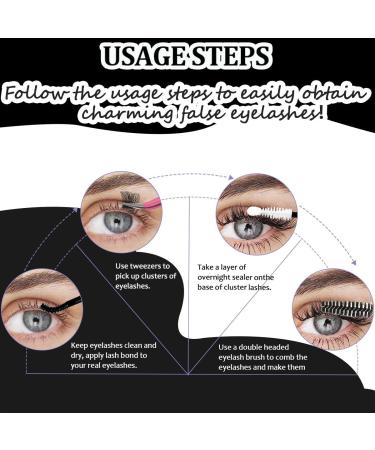 Qiveaory Lash Bond and Seal Kit 4 Pcs DIY Lash Extension with Waterproof Lashe Cluster Glue 72h Hold and Seal Lash Remover Tweezers Portable Eyelash Brush with Cap for Eyelash Extensions Beginners - Buy Online on SooperMarket.com