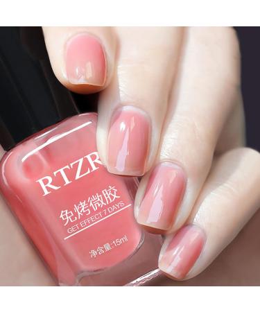 TBeautfave Nude Pink Nail Polish Nude Nail Polish Fast Drying Nail Polish Long Lasting Nail Polish -Non-Toxic Water Based Breathable Nail Polish Natural Nail Varnish DIY Nail Art(Nude Pink) 08