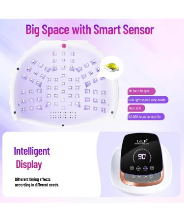 268W UV Nail Lamp with Sensor, Timer Setting, LCD Screen - Professional Nail Art Tool for DIY at Home Salon - Off-White - Buy Online on SooperMarket.com