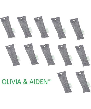 12 Pack - Freshenbag Air Freshener with Activated Bamboo Charcoal - Natural Odor Eliminator and Moisture Absorber for Shoes, Cars, Closets, and Rooms - By OLIVIA & AIDEN - Buy Online on SooperMarket.com
