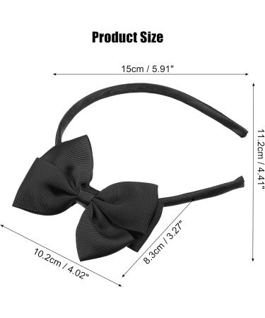 VOCOSTE Bow Headband Fashion Cute Polyester Hairband for Teenager Black 5.9x4.4 Inch - Buy Online on SooperMarket.com