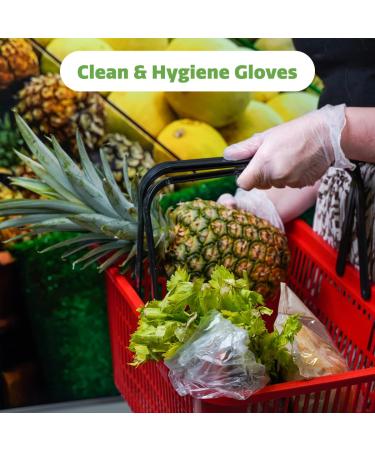 100 Pack Medium Clear Powder-Free Vinyl Disposable Gloves - Ideal for Food Service and Hygiene Protection - Buy Online on SooperMarket.com