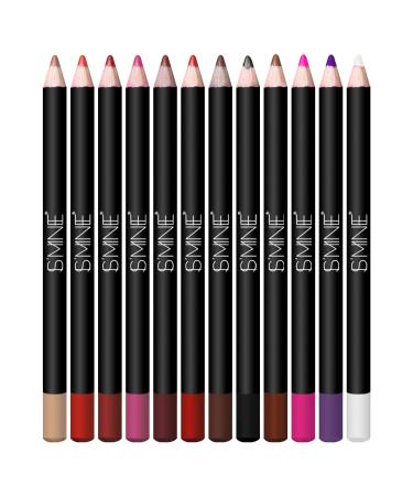 IS'MINE Matte Lip Liner Pencil Set - 12 Assorted Colors Natural Lip Makeup Soft Pencils Waterproof and Longwear Ultra Fine Lip Liners (Color Set-3)