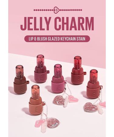 Kaja Glazed Keychain Stain- Jelly Charm 02 Squeeze Guava | Triple Berry Complex | Hydrating Lip & Blush Tint - Buy Online on SooperMarket.com
