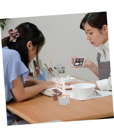 ABOOFAN Nail Tips Display Stand Nail Practice Display Stand Manicure Nail Display Stand Nail Practice Stand Nail Art Stands Nail Art Practice Stand Nail Art Supply Acrylic Sample Spiral 6.2x6.2cm Grey - Buy Online on SooperMarket.com