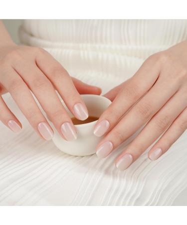 Danni & Toni Frosty Veil Half Hardened Gel Nail Foils - White Gradient UV Nail Design | Self-Adhesive 28 Stickers - Buy Online on SooperMarket.com