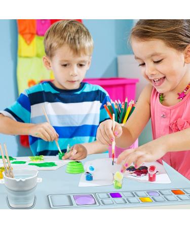 Creator Silicone Craft Mat 20x16 for Resin, Painting, Art - Non-Stick Silicone Sheet for Clay & Play Doh - Includes Cleaning Cup (Blue) - Buy Online on SooperMarket.com