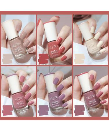 TBeautfave 6PCS Nail Polish Set Nude Nail Varnish Sets Quick Dry & Long Lasting Pastel Nail Polish Water Based Natural Nail Varnish Sets for Women DIY Nail Art - No Need Cure 03Pastel - Buy Online on SooperMarket.com