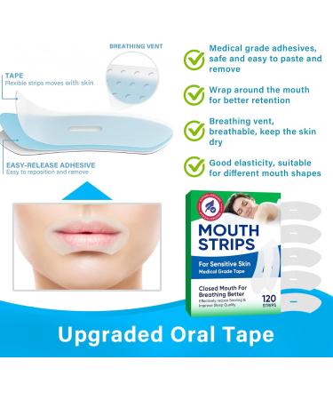 120pcs Mouth Tape for Sleep - Reduce Snoring & Improve Nose Breathing - Buy Online on SooperMarket.com