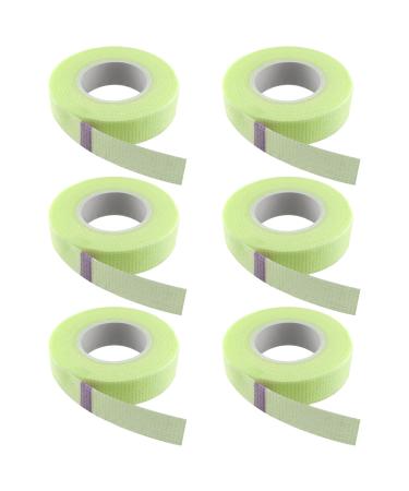 6 Rolls Lash Tape Adhesive Eyelash Tapes Makeup Tape Micropore Tape for Lash Extension Supplies 9 m Each Roll (6 Green)