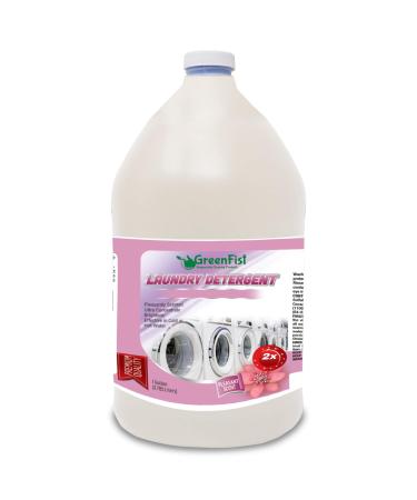 GreenFist Liquid Laundry Detergent Washing 80 Loads Fresh Pleasant Scent 128 Ounce (1 Gallon)